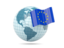 Европейский союз. Глобус с флагом. Скачать иллюстрацию.
