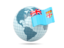 Fiji. Globe with flag. Download icon.