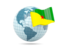 French Guiana. Globe with flag. Download icon.