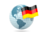 Germany. Globe with flag. Download icon.