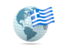 Greece. Globe with flag. Download icon.