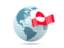 Greenland. Globe with flag. Download icon.