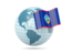 Guam. Globe with flag. Download icon.