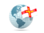 Guernsey. Globe with flag. Download icon.