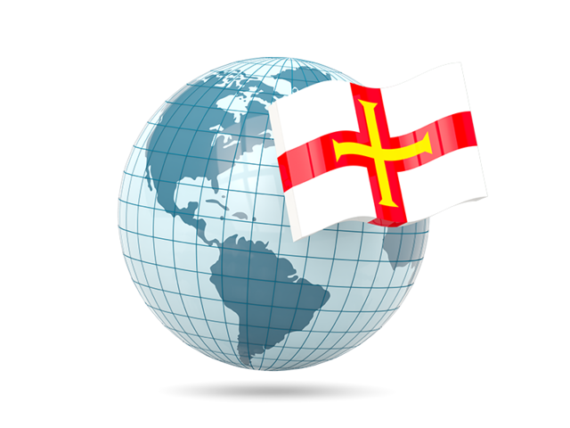 Globe with flag. Download flag icon of Guernsey at PNG format