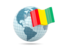 Guinea. Globe with flag. Download icon.
