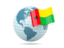 Guinea-Bissau. Globe with flag. Download icon.