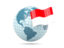 Indonesia. Globe with flag. Download icon.