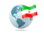 Iran. Globe with flag. Download icon.