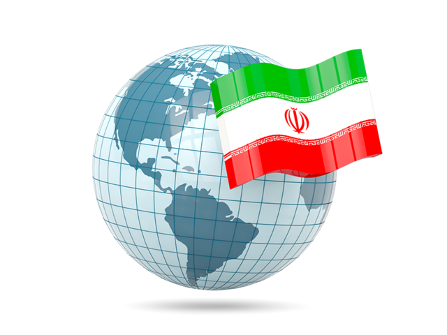 Globe with flag. Download flag icon of Iran at PNG format