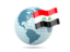 Iraq. Globe with flag. Download icon.