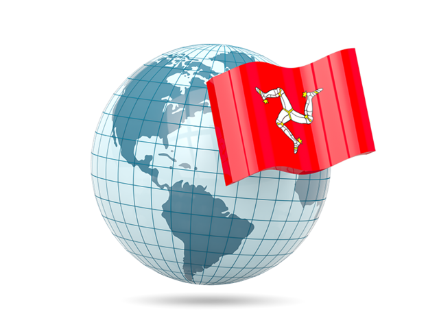 Globe with flag. Download flag icon of Isle of Man at PNG format