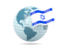 Israel. Globe with flag. Download icon.