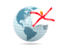 Jersey. Globe with flag. Download icon.