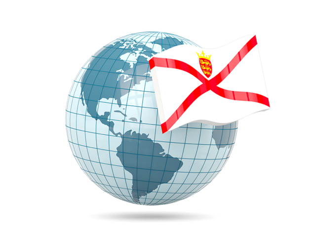Globe with flag. Download flag icon of Jersey at PNG format