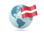 Latvia. Globe with flag. Download icon.