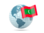 Maldives. Globe with flag. Download icon.