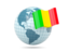 Mali. Globe with flag. Download icon.