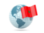 Марокко. Глобус с флагом. Скачать иллюстрацию.