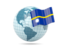 Nauru. Globe with flag. Download icon.