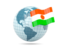 Niger. Globe with flag. Download icon.