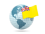 Niue. Globe with flag. Download icon.