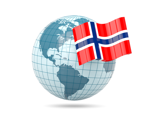 Globe with flag. Download flag icon of Norway at PNG format