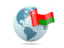 Oman. Globe with flag. Download icon.