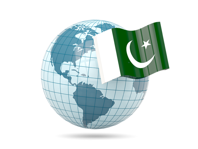 Globe with flag. Download flag icon of Pakistan at PNG format