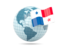 Panama. Globe with flag. Download icon.