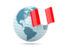 Peru. Globe with flag. Download icon.