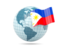 Philippines. Globe with flag. Download icon.