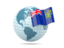 Pitcairn Islands. Globe with flag. Download icon.