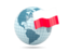 Poland. Globe with flag. Download icon.