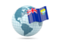 Saint Helena. Globe with flag. Download icon.