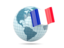 Saint Martin. Globe with flag. Download icon.