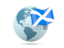 Scotland. Globe with flag. Download icon.