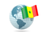Senegal. Globe with flag. Download icon.