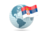 Serbia. Globe with flag. Download icon.
