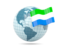 Sierra Leone. Globe with flag. Download icon.