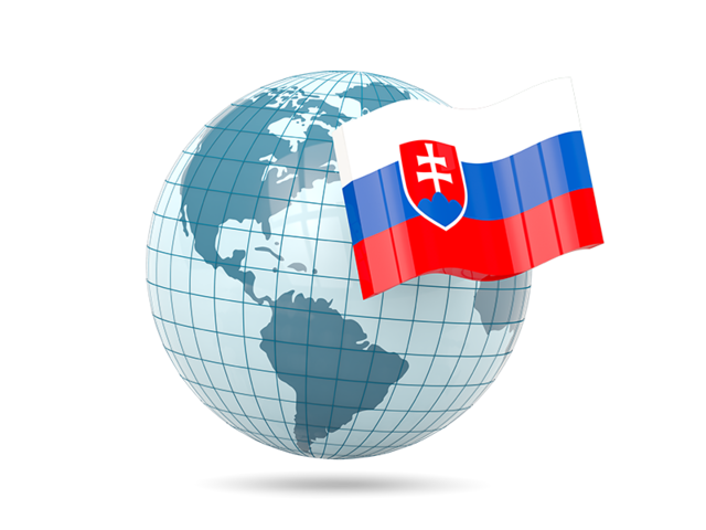 Globe with flag. Download flag icon of Slovakia at PNG format