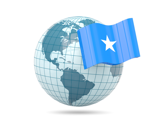 Globe with flag. Download flag icon of Somalia at PNG format