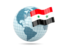 Syria. Globe with flag. Download icon.