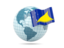 Tokelau. Globe with flag. Download icon.