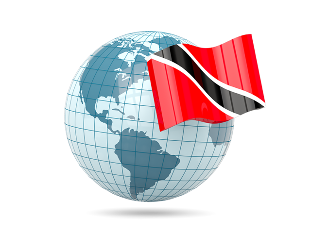 Globe with flag. Download flag icon of Trinidad and Tobago at PNG format