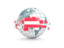 Austria. Globe with line of flags. Download icon.