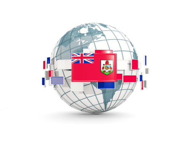 Globe with line of flags. Download flag icon of Bermuda at PNG format