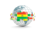 Bolivia. Globe with line of flags. Download icon.