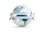 Botswana. Globe with line of flags. Download icon.