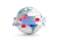 British Indian Ocean Territory. Globe with line of flags. Download icon.